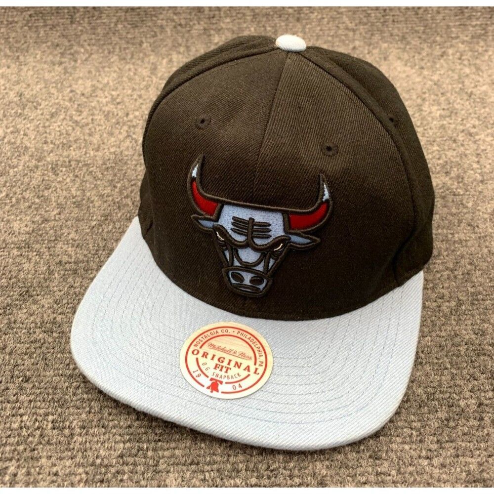 Mitchell & Ness Chicago Bulls Snapback Hat O.G. Original Fit Black/Blue NBA